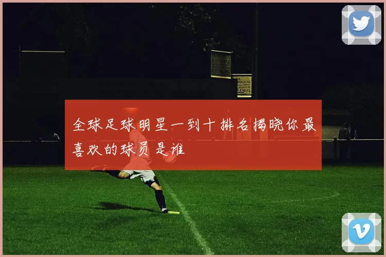 全球足球明星一到十排名揭晓你最喜欢的球员是谁
