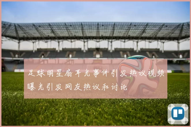 足球明星扇耳光事件引发热议视频曝光引发网友热议和讨论